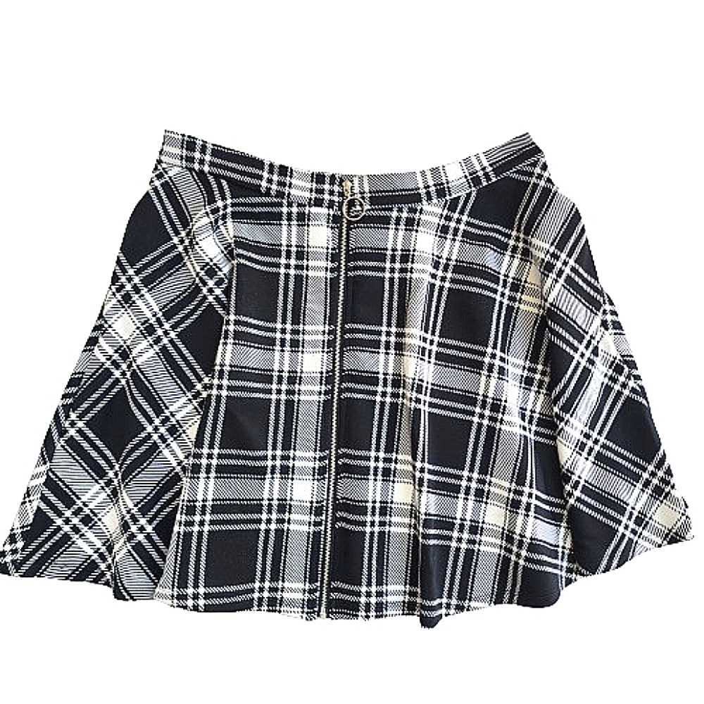 Hot Topic Punk Undone Schoolgirl Black Grunge Plaid Skater Academia Skirt ♥️